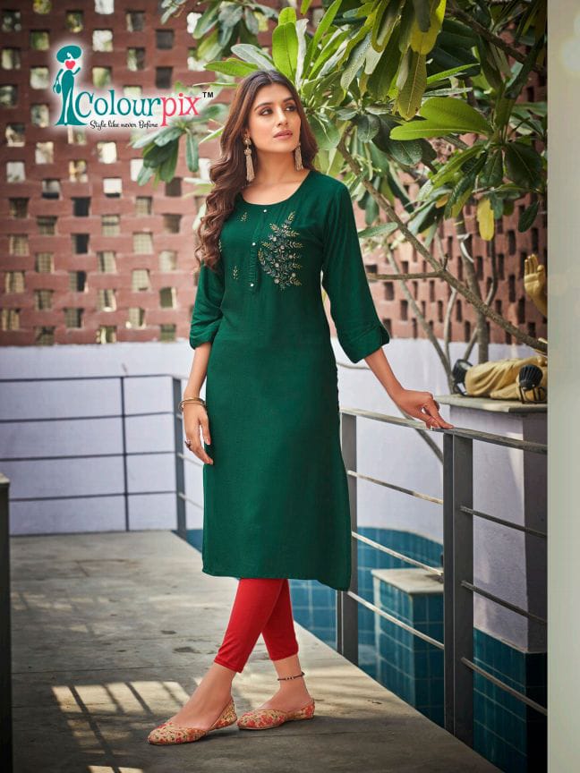 Cotton Candy By Colour Pix Designer Kurtis Catalog